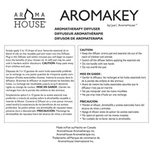 Load image into Gallery viewer, Aromahouse Aromakey USB Aromatherapy Diffuser with 5 Unscented Refill Pads for Bedroom - Bathroom - Kitchen - Home - Office - Car - Travel (White)