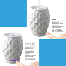 Load image into Gallery viewer, AromaHouse Aromavase Ultrasonic Ceramic Essential Oil Diffuser for Essential Oils and Fragrances Cool Mist Humidifier with Auto Shut-Off (White)