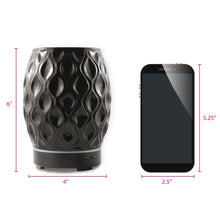 Load image into Gallery viewer, AromaHouse Aromavase Ultrasonic Ceramic Essential Oil Diffuser for Essential Oils and Fragrances Cool Mist Humidifier with Auto Shut-Off (BLACK)