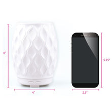 Load image into Gallery viewer, AromaHouse Aromavase Ultrasonic Ceramic Essential Oil Diffuser for Essential Oils and Fragrances Cool Mist Humidifier with Auto Shut-Off (White)