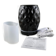 Load image into Gallery viewer, AromaHouse Aromavase Ultrasonic Ceramic Essential Oil Diffuser for Essential Oils and Fragrances Cool Mist Humidifier with Auto Shut-Off (BLACK)