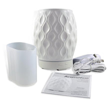 Load image into Gallery viewer, AromaHouse Aromavase Ultrasonic Ceramic Essential Oil Diffuser for Essential Oils and Fragrances Cool Mist Humidifier with Auto Shut-Off (White)