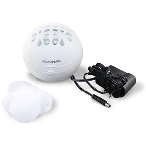 AromaHouse AromaPearl Electric and Battery Operated Personal Aromatherapy Diffuser Great for The Home, Office and for Travel (White)