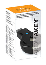 Load image into Gallery viewer, Aromahouse Aromakey USB Aromatherapy Diffuser with 5 Unscented Refill Pads for Bedroom - Bathroom - Kitchen - Home - Office - Car - Travel (Black)
