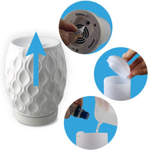Load image into Gallery viewer, AromaHouse Aromavase Ultrasonic Ceramic Essential Oil Diffuser for Essential Oils and Fragrances Cool Mist Humidifier with Auto Shut-Off (White)
