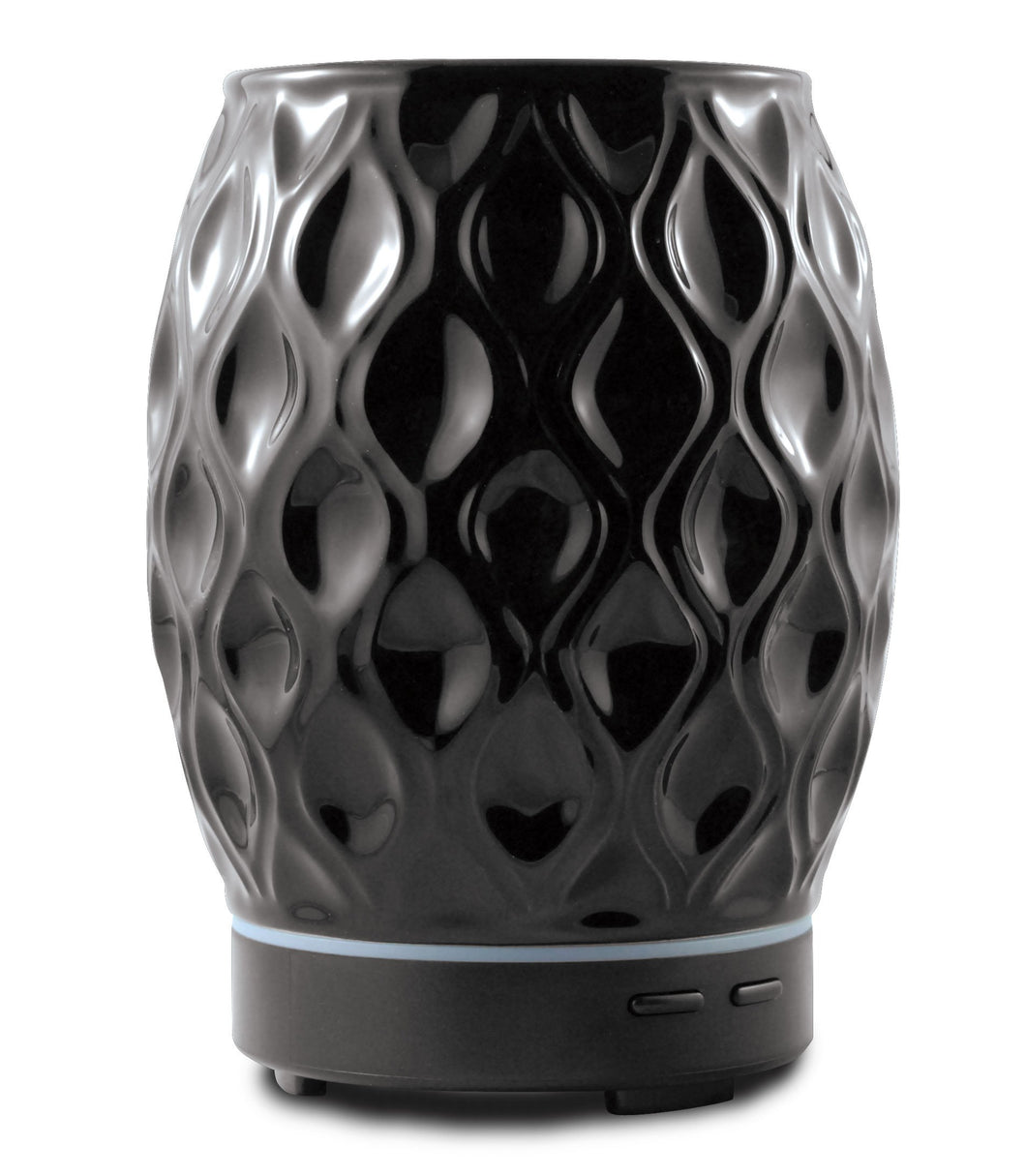 AromaHouse Aromavase Ultrasonic Ceramic Essential Oil Diffuser for Essential Oils and Fragrances Cool Mist Humidifier with Auto Shut-Off (BLACK)