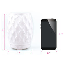 Load image into Gallery viewer, AromaHouse Aromavase Ultrasonic Ceramic Essential Oil Diffuser for Essential Oils and Fragrances Cool Mist Humidifier with Auto Shut-Off (White)

